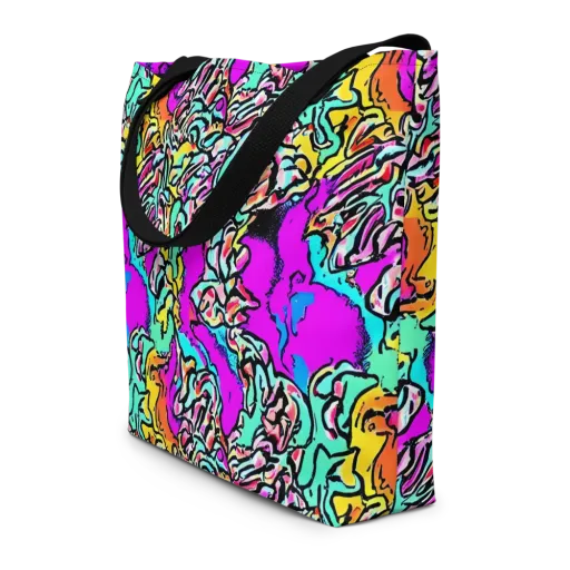 Radiant Disruption on a Large Tote Bag W/ Pocket