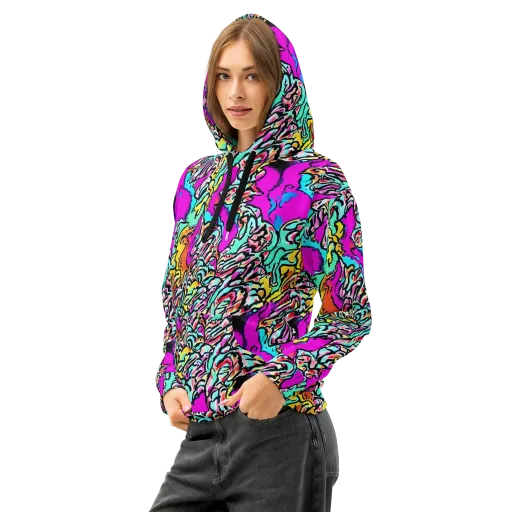 Radiant Disruption on a Cotton Hoodie