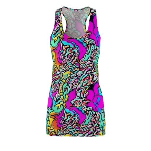 Radiant Disruption on a Racerback Dress