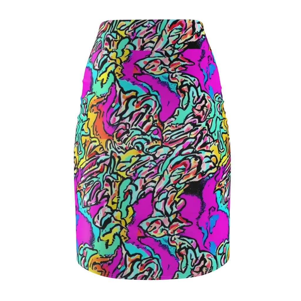 Radiant Disruption on Pencil Skirt — Back