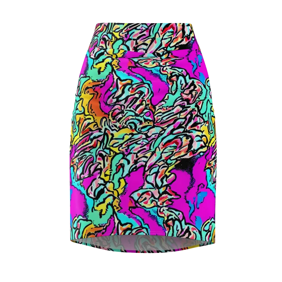 Radiant Disruption on Pencil Skirt — Front