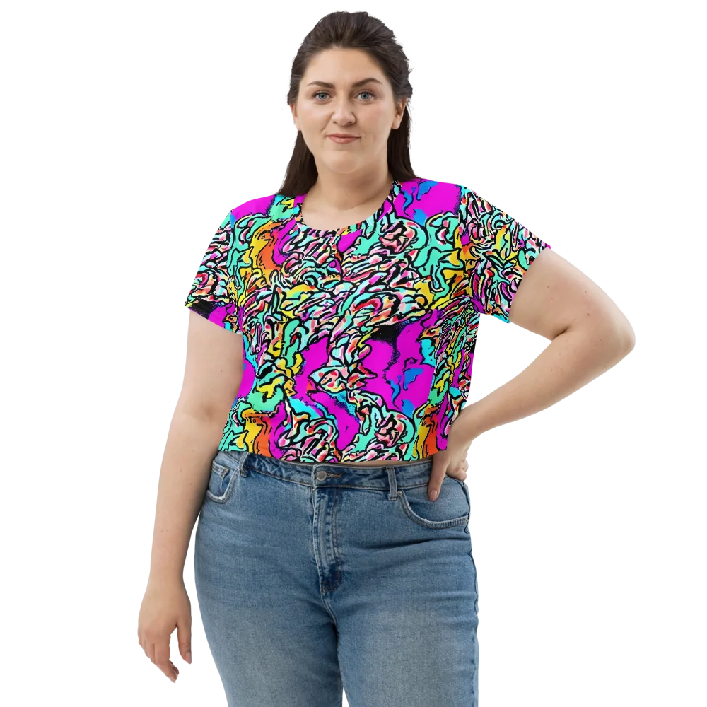 Radiant Disruption on Crop Tee — Front