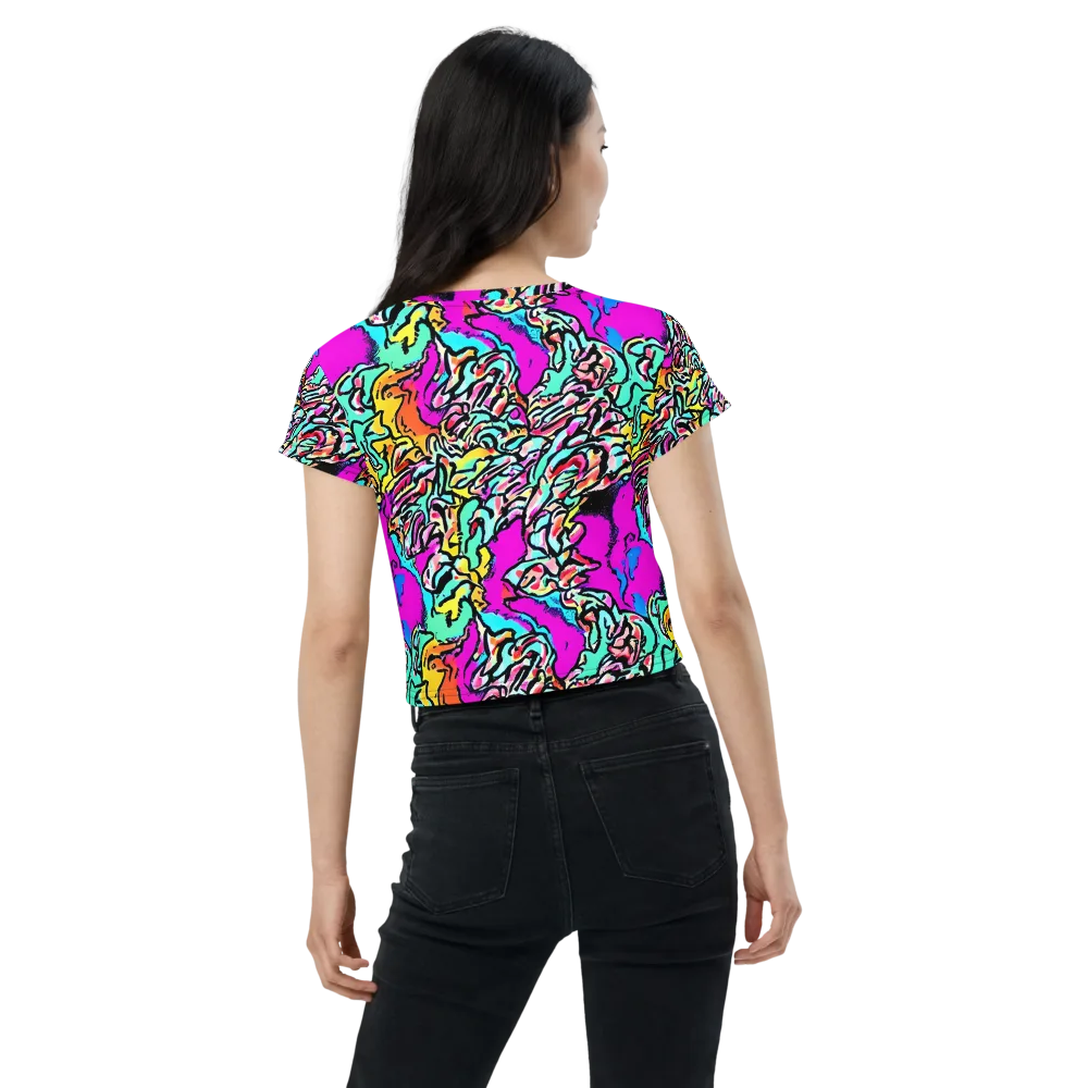 Radiant Disruption on Crop Tee — Back