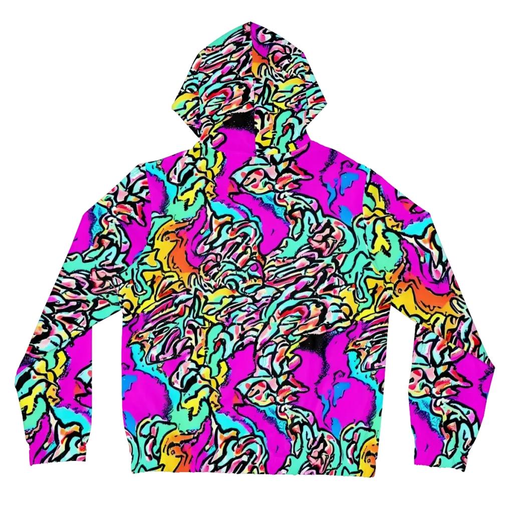 Radiant Disruption on Women's Full-Zip Hoodie — Back