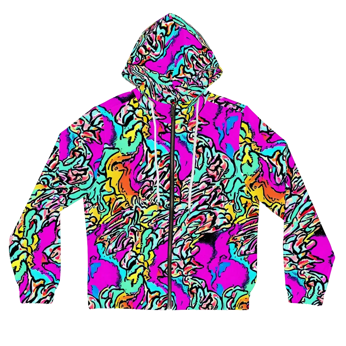 Radiant Disruption on Women's Full-Zip Hoodie — Front