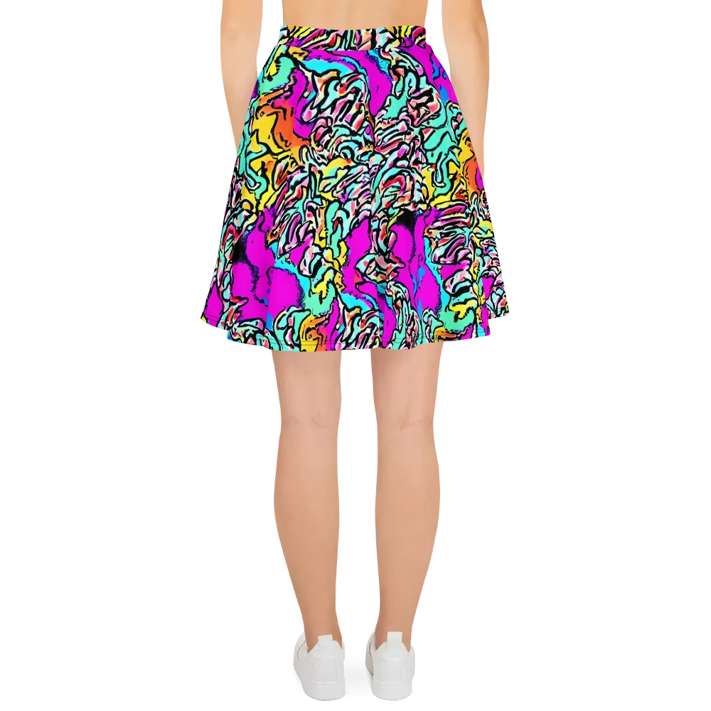 Radiant Disruption on Skater Skirt — Back