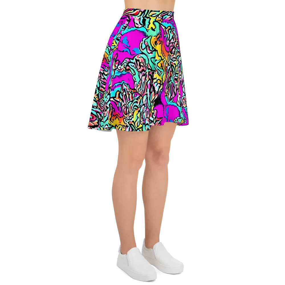 Radiant Disruption on Skater Skirt — Right