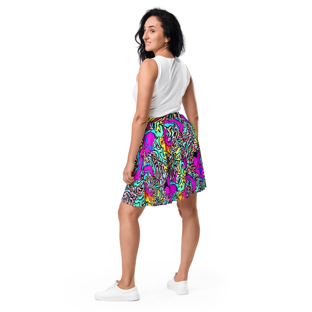 Radiant Disruption on Skater Skirt — Back