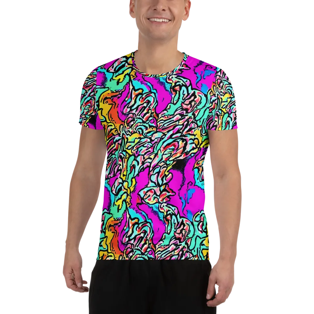 Radiant Disruption on Men's Athletic T-Shirt — Front
