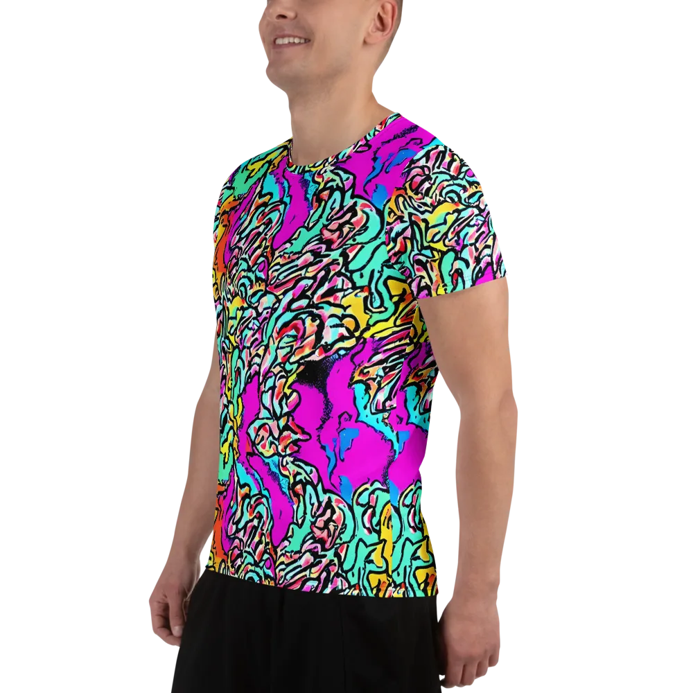 Radiant Disruption on Men's Athletic T-Shirt — Left