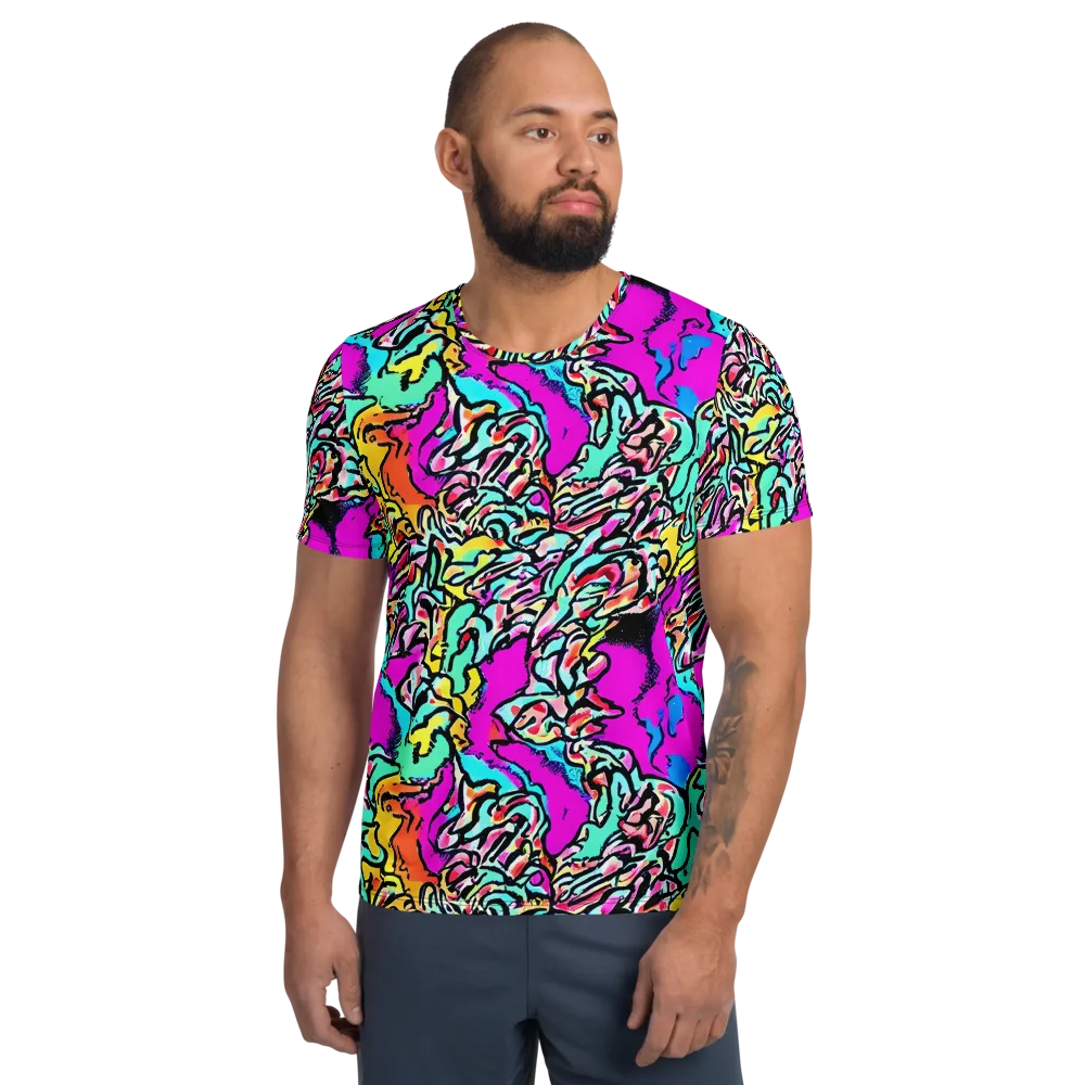 Radiant Disruption on Men's Athletic T-Shirt — Front