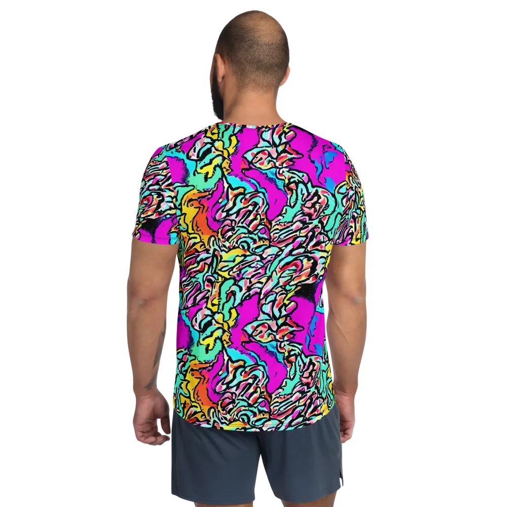 Radiant Disruption on Men's Athletic T-Shirt — Back
