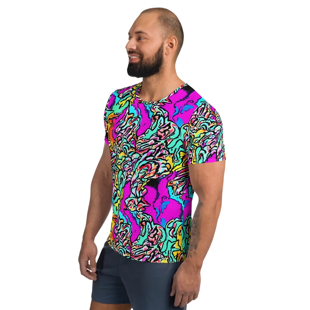 Radiant Disruption on Men's Athletic T-Shirt — Left