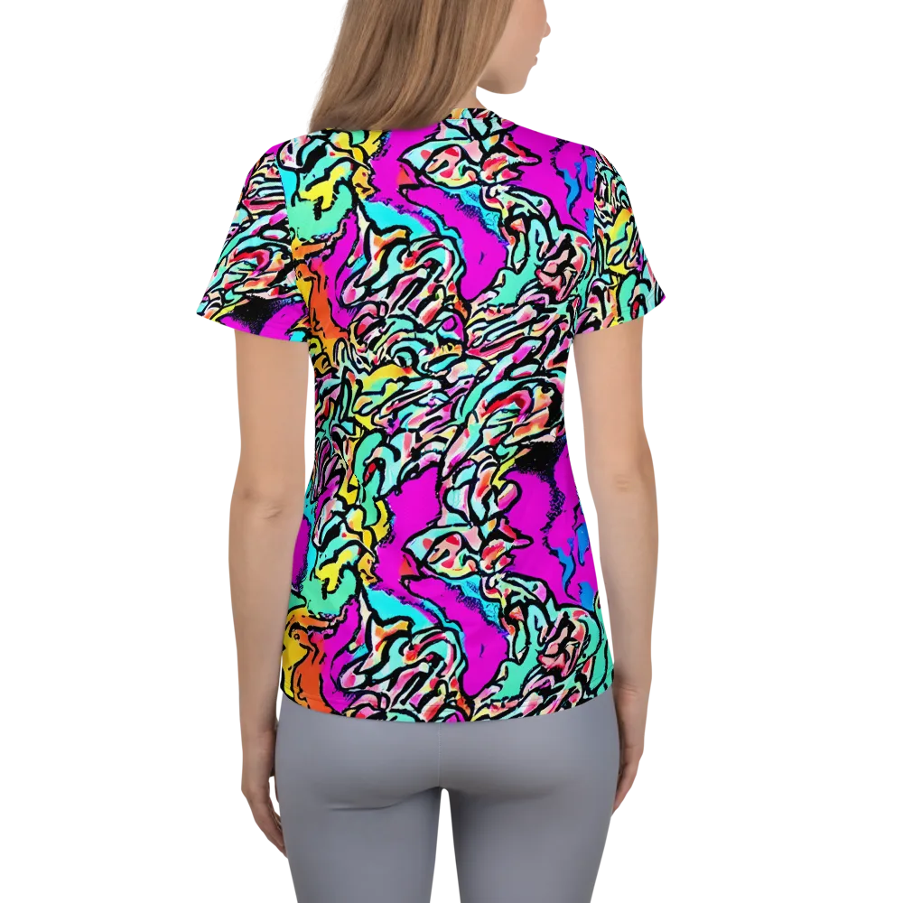 Radiant Disruption on Women's Athletic T-Shirt — Back