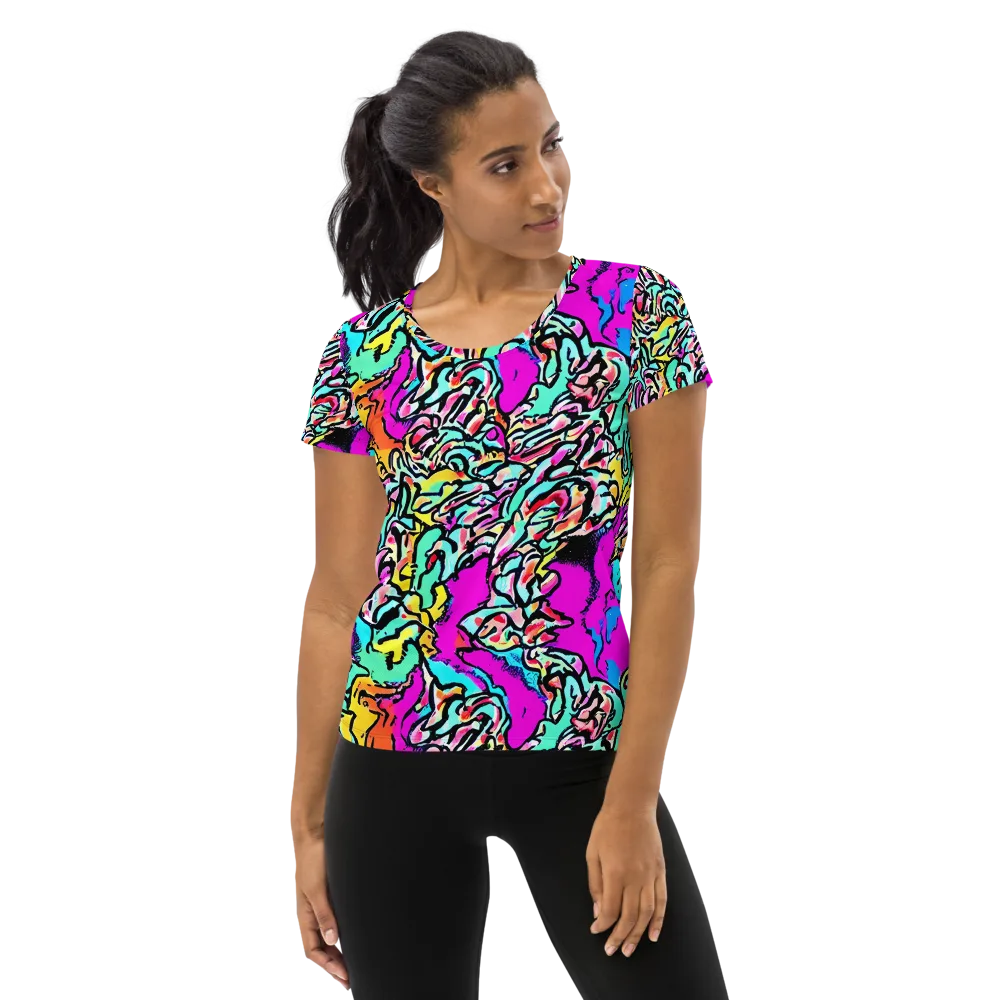 Radiant Disruption on Women's Athletic T-Shirt — Front