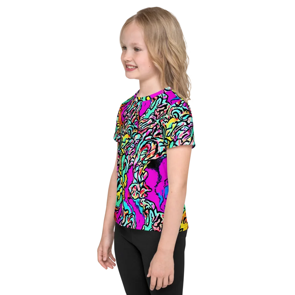 Radiant Disruption on Kids Crew Neck T-Shirt — Left