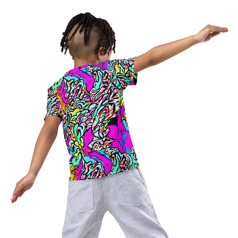 Radiant Disruption on Kids Crew Neck T-Shirt — Back