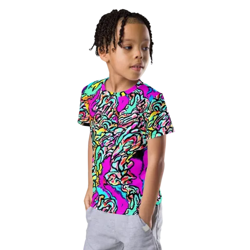 Radiant Disruption on a Kids Crew Neck T-Shirt