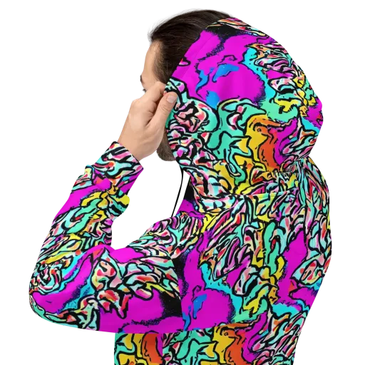 Radiant Disruption on a Hoodie