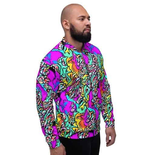 Radiant Disruption on a Bomber Jacket
