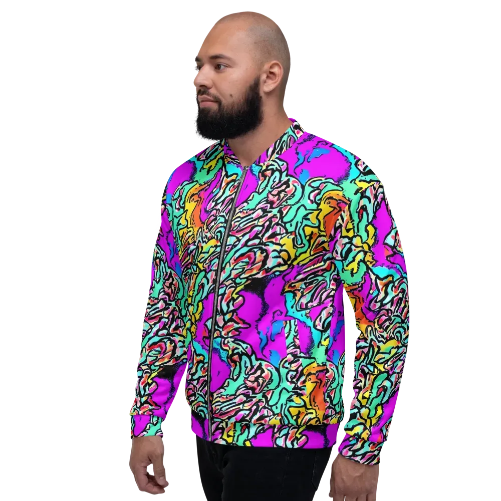 Radiant Disruption on Bomber Jacket — Left