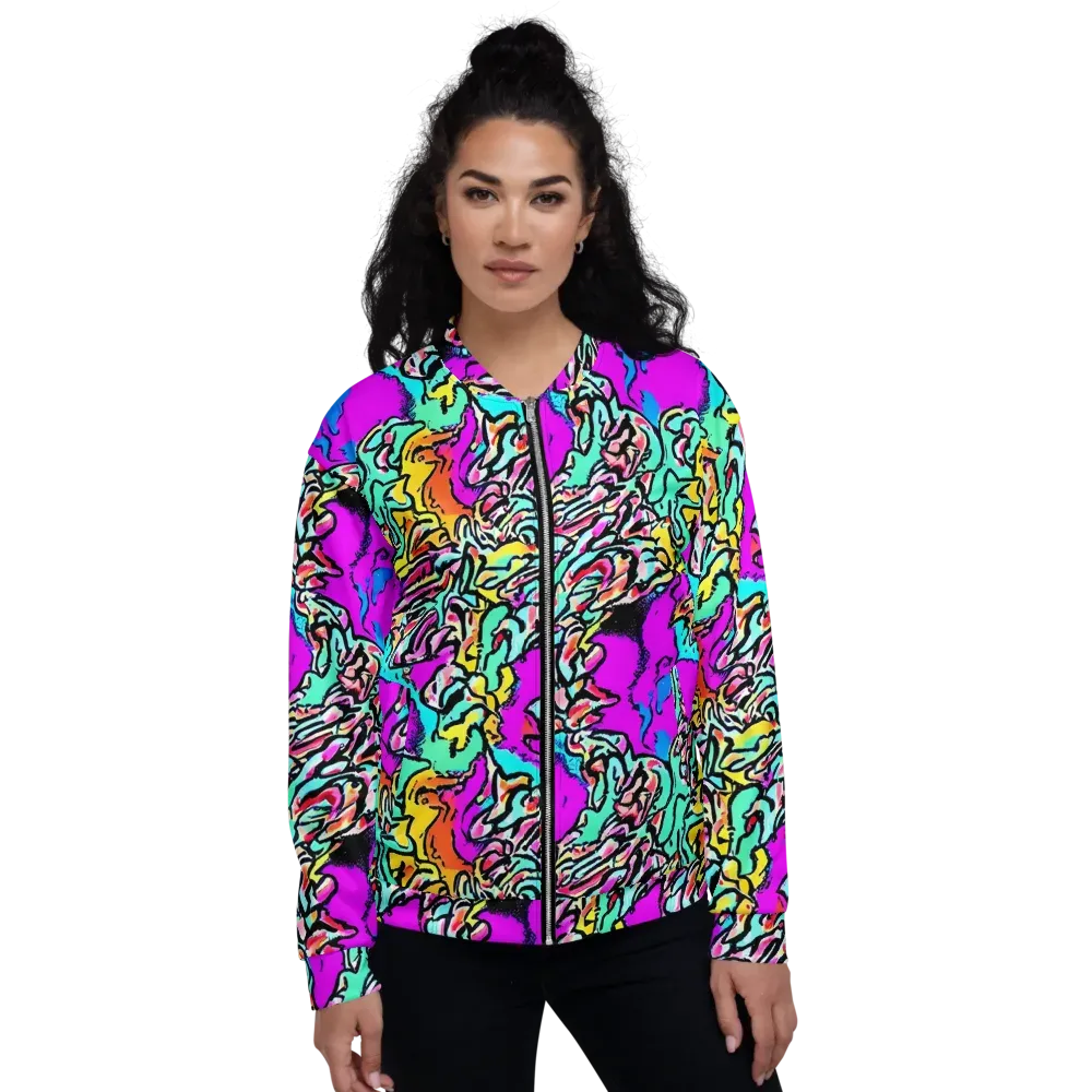Radiant Disruption on Bomber Jacket — Front