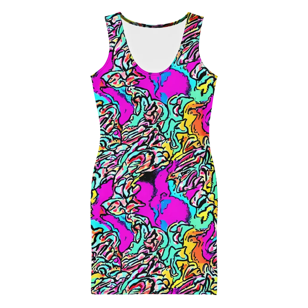 Radiant Disruption on Bodycon Dress — Front