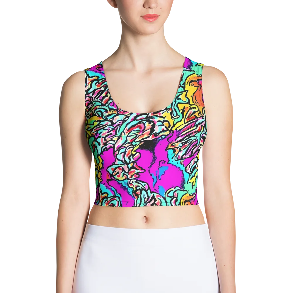 Radiant Disruption on Crop Top — Front