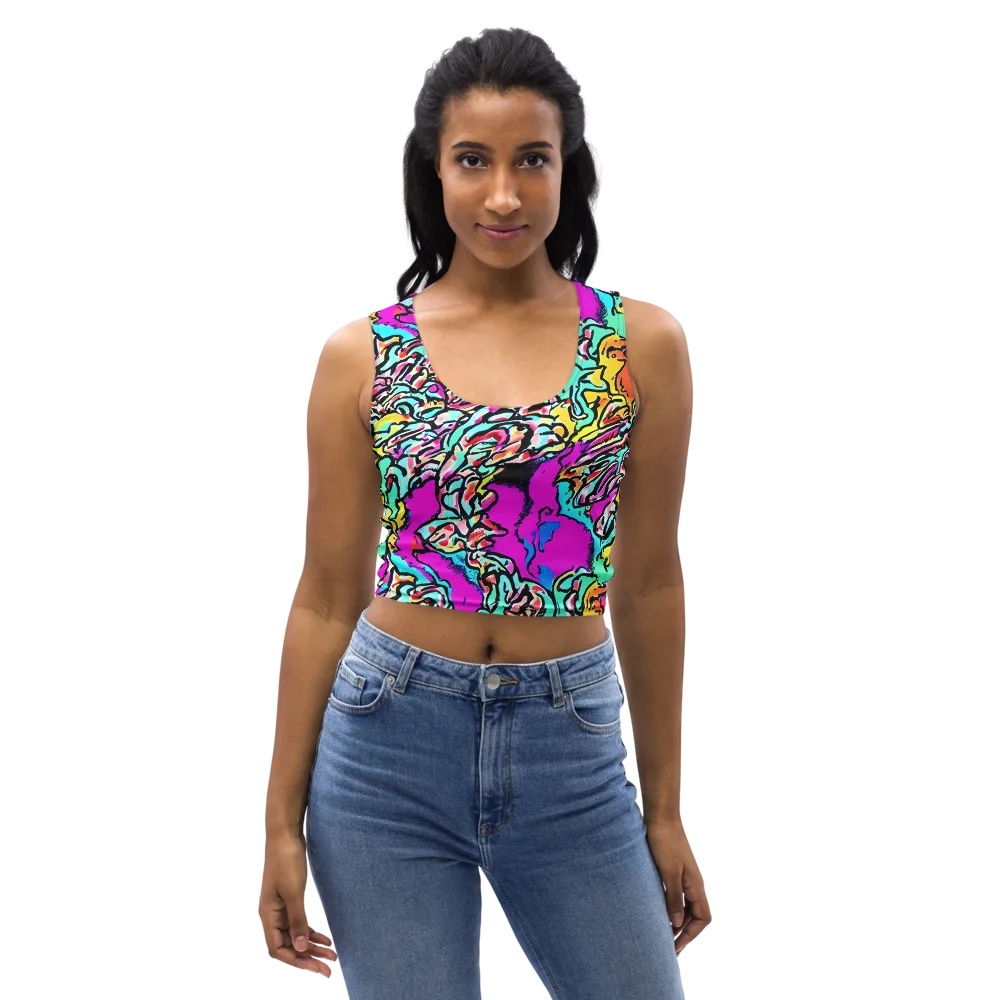 Radiant Disruption on Crop Top — Front