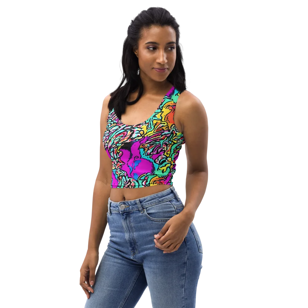 Radiant Disruption on Crop Top — Left Front