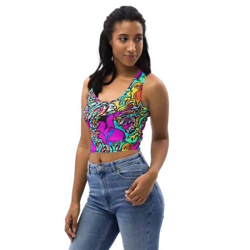Radiant Disruption on a Crop Top
