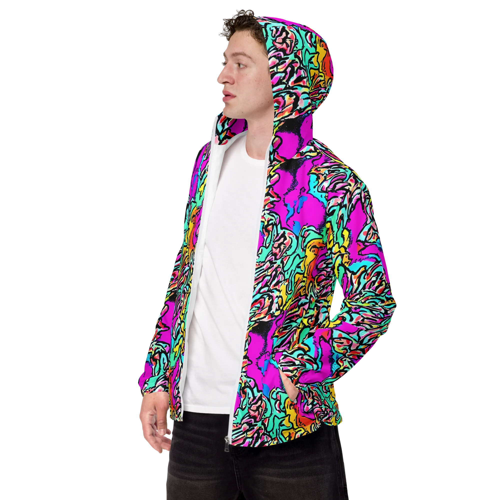 Radiant Disruption on Men's Windbreaker — Left Front