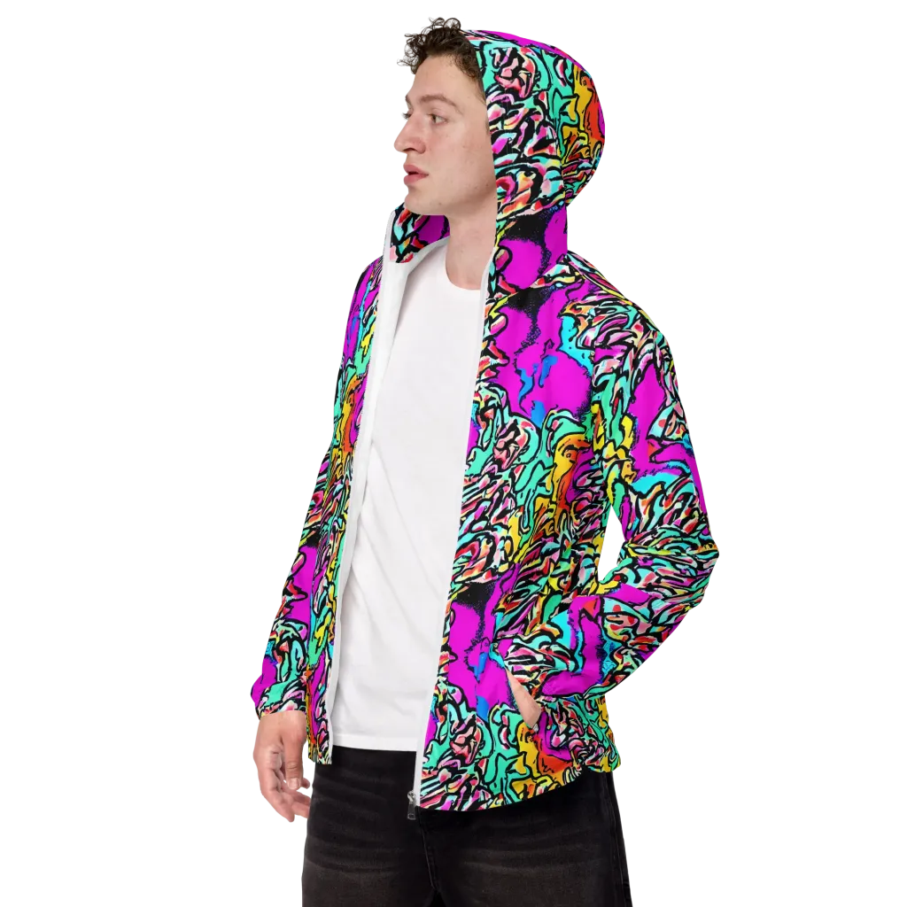 Radiant Disruption on Men's Windbreaker — Left Front