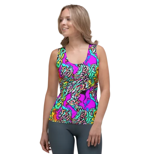 Radiant Disruption on a Women's Tank Top