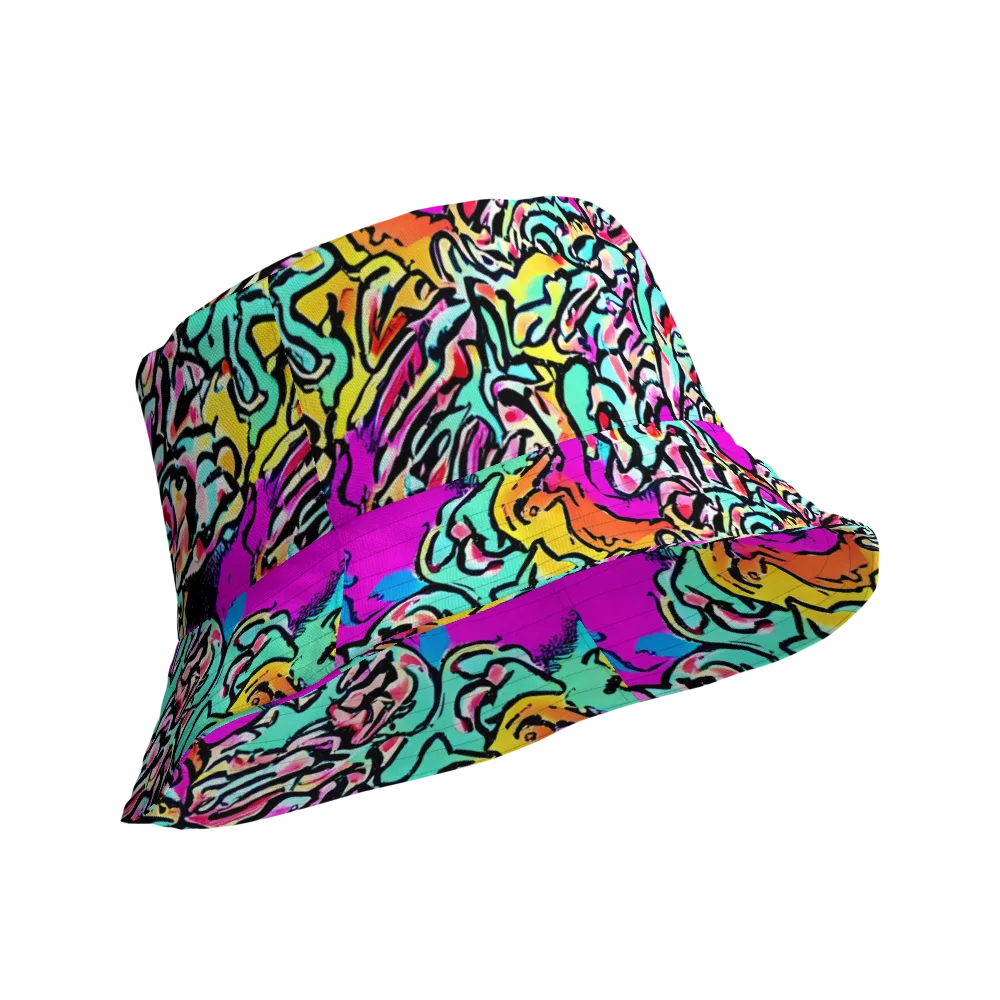 Radiant Disruption on Reversible Bucket Hat — Product details Outside