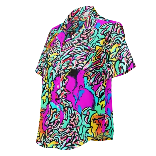 Radiant Disruption on a Women's Short Sleeve Pajama Top