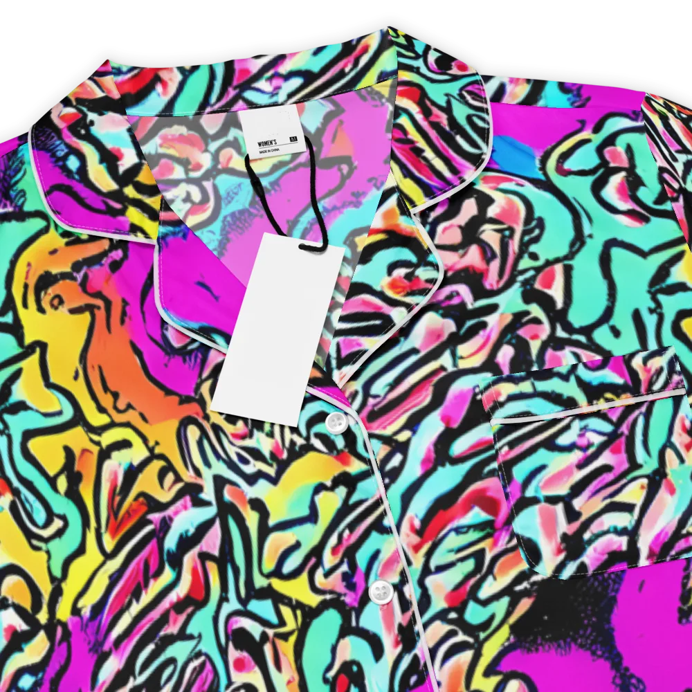 Radiant Disruption on Women's Short Sleeve Pajama Top — Product details