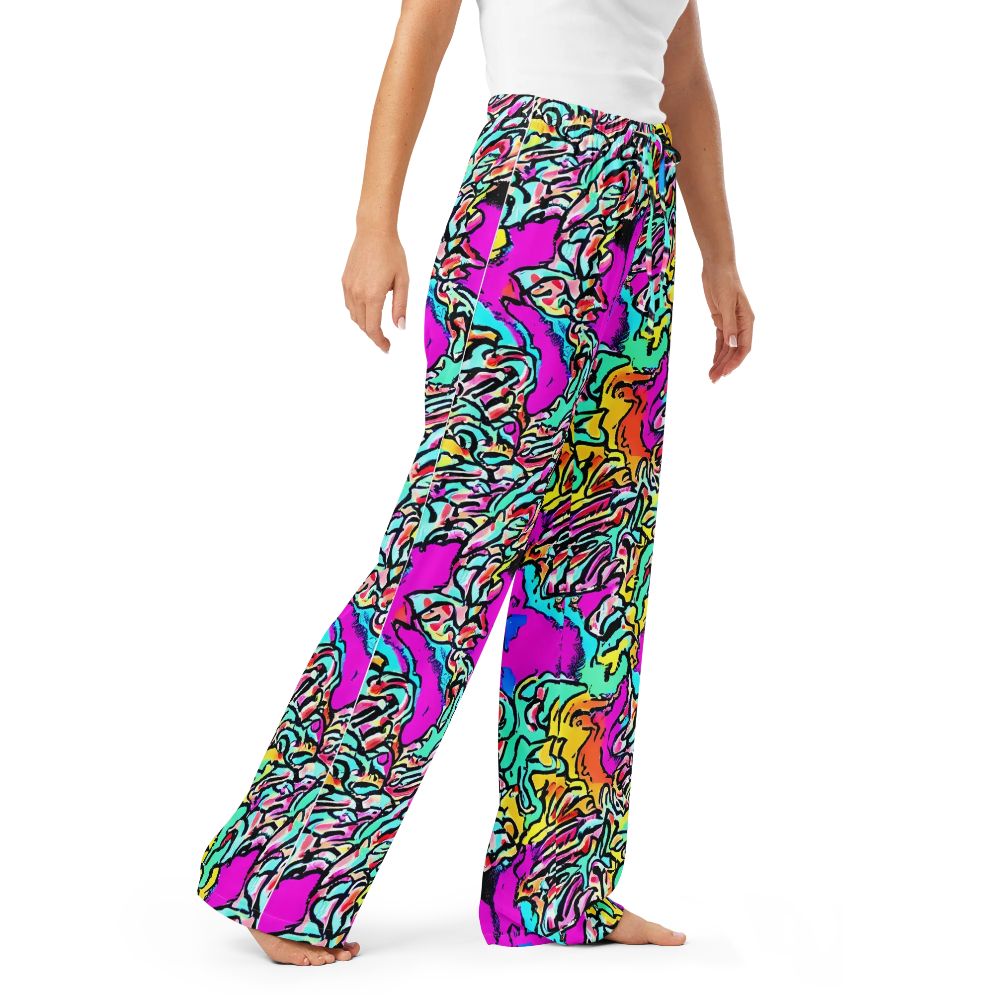 Radiant Disruption on Women's Pajama Pants — Right Front