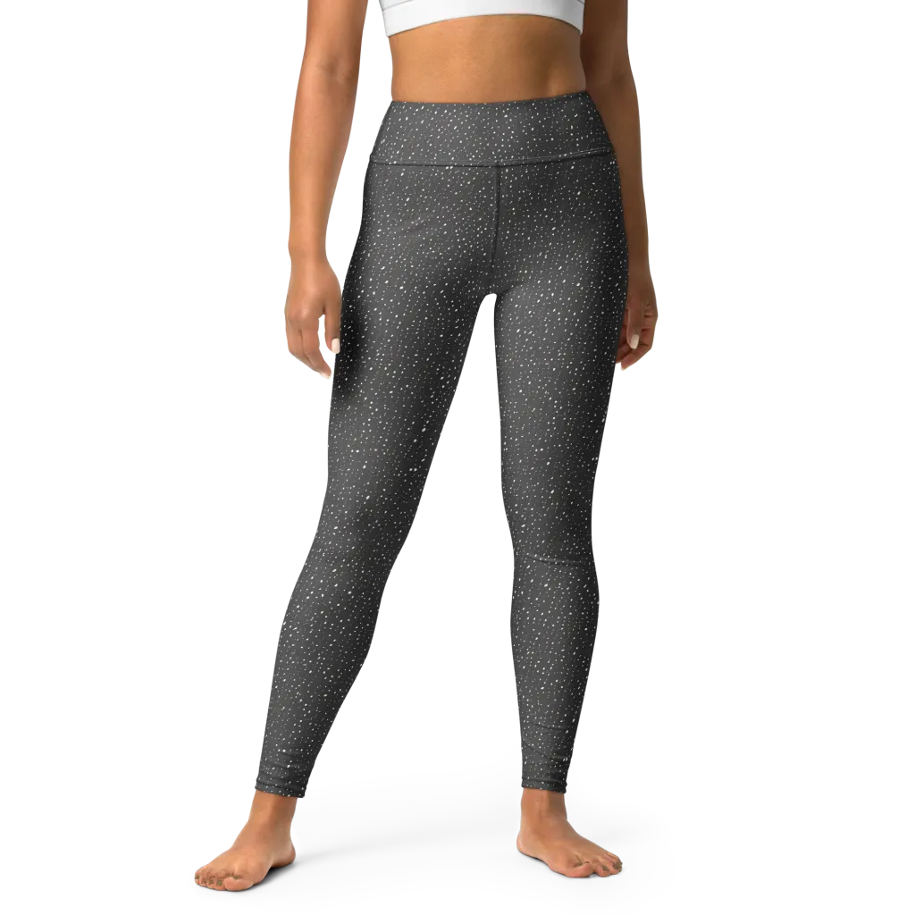 Midnight Stardust on Yoga Leggings — Front