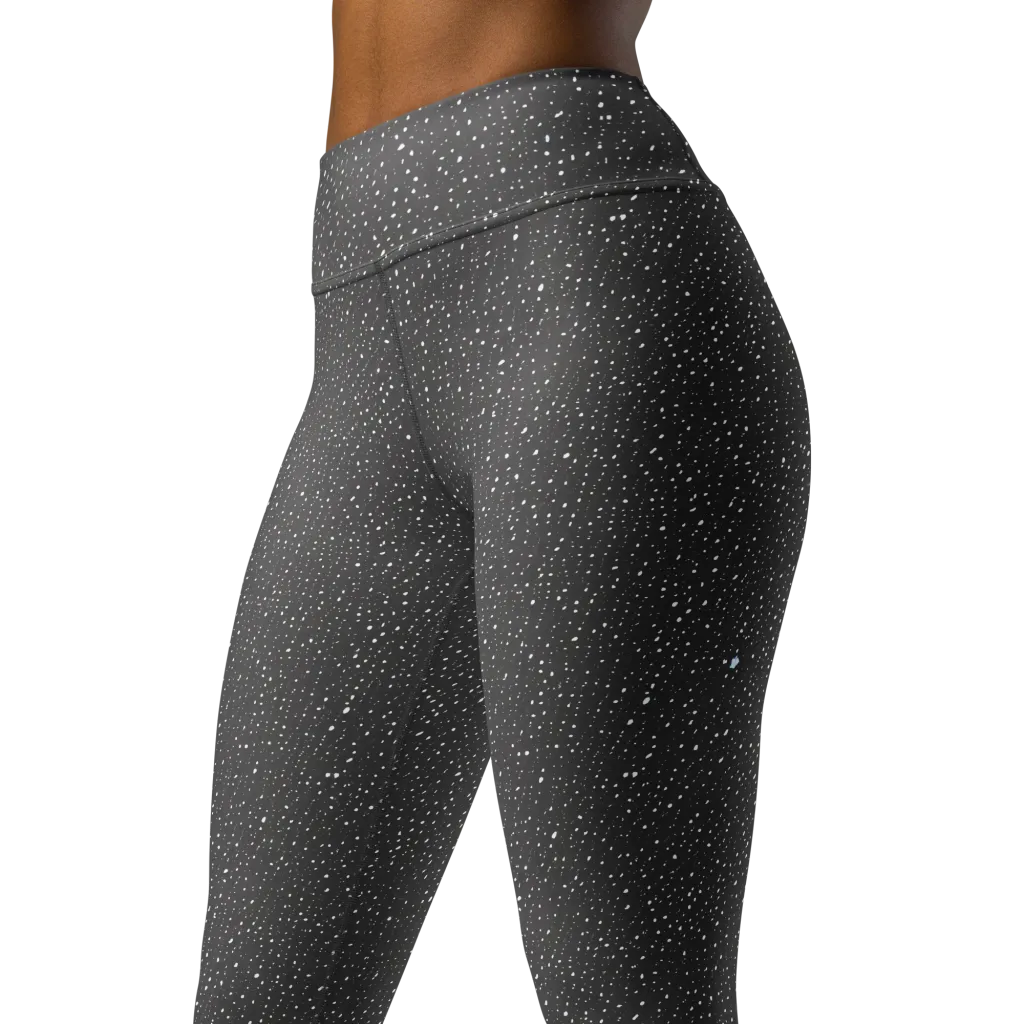 Midnight Stardust on Yoga Leggings — Left Front