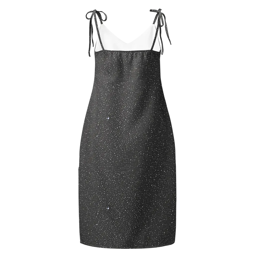 Midnight Stardust on Slip Dress — Back