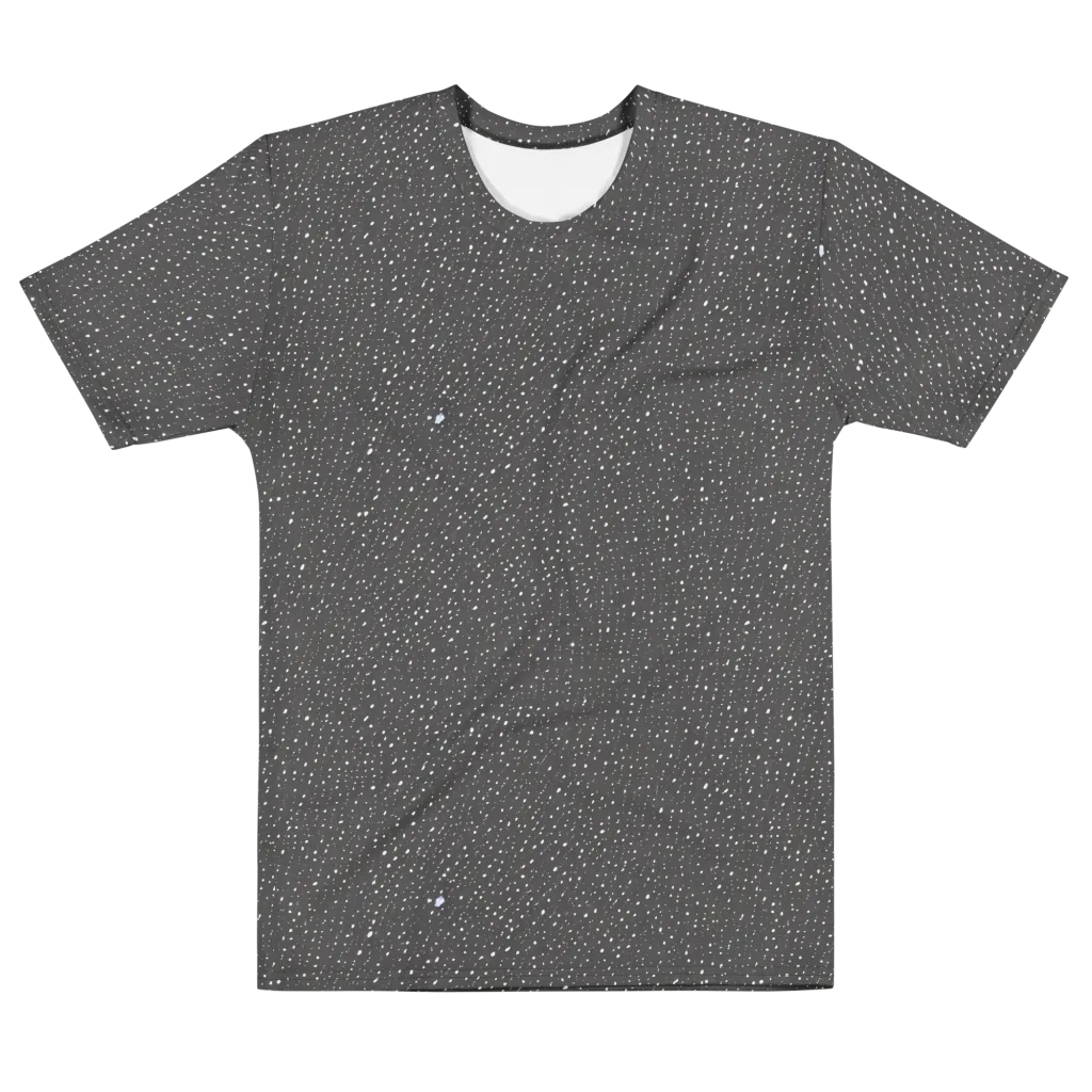 Midnight Stardust on Men's Cotton Crew Neck T-Shirt — Front