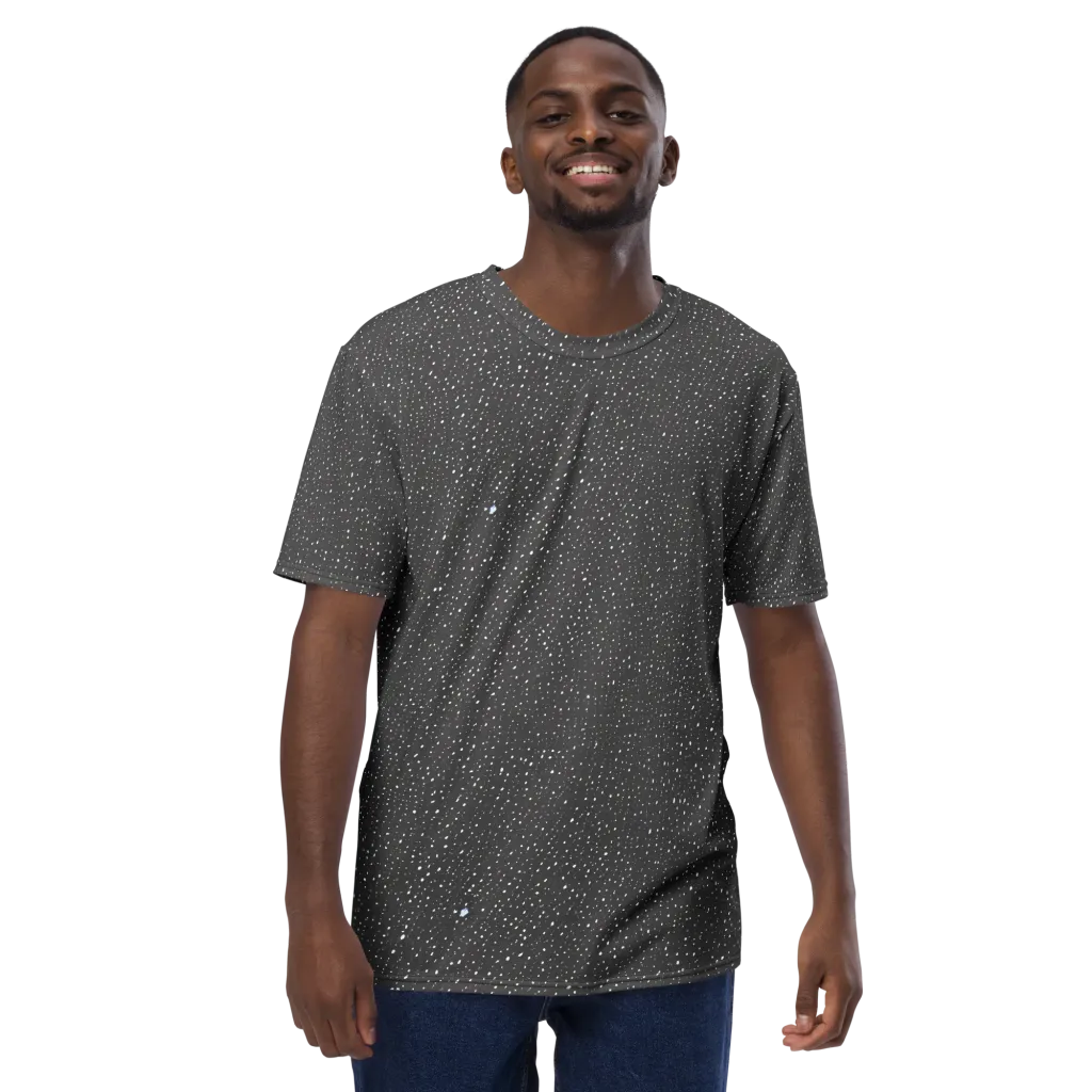 Midnight Stardust on Men's Crew Neck T-Shirt — Front