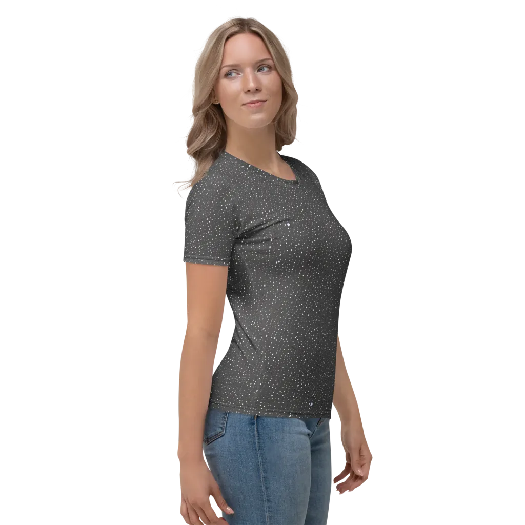 Midnight Stardust on Women's Crew Neck T-Shirt — Right