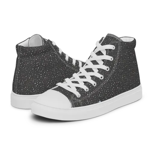 Midnight Stardust on a Women's High Top Canvas Shoes