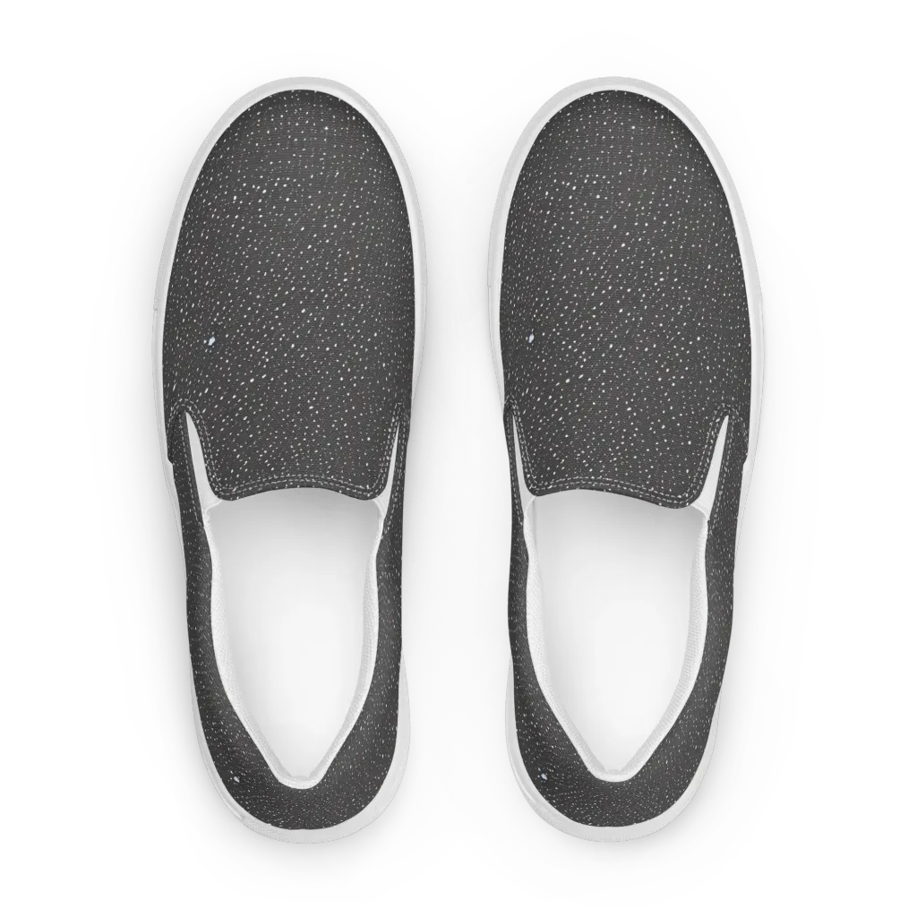 Midnight Stardust on Men's Slip-On Canvas Shoes — Front