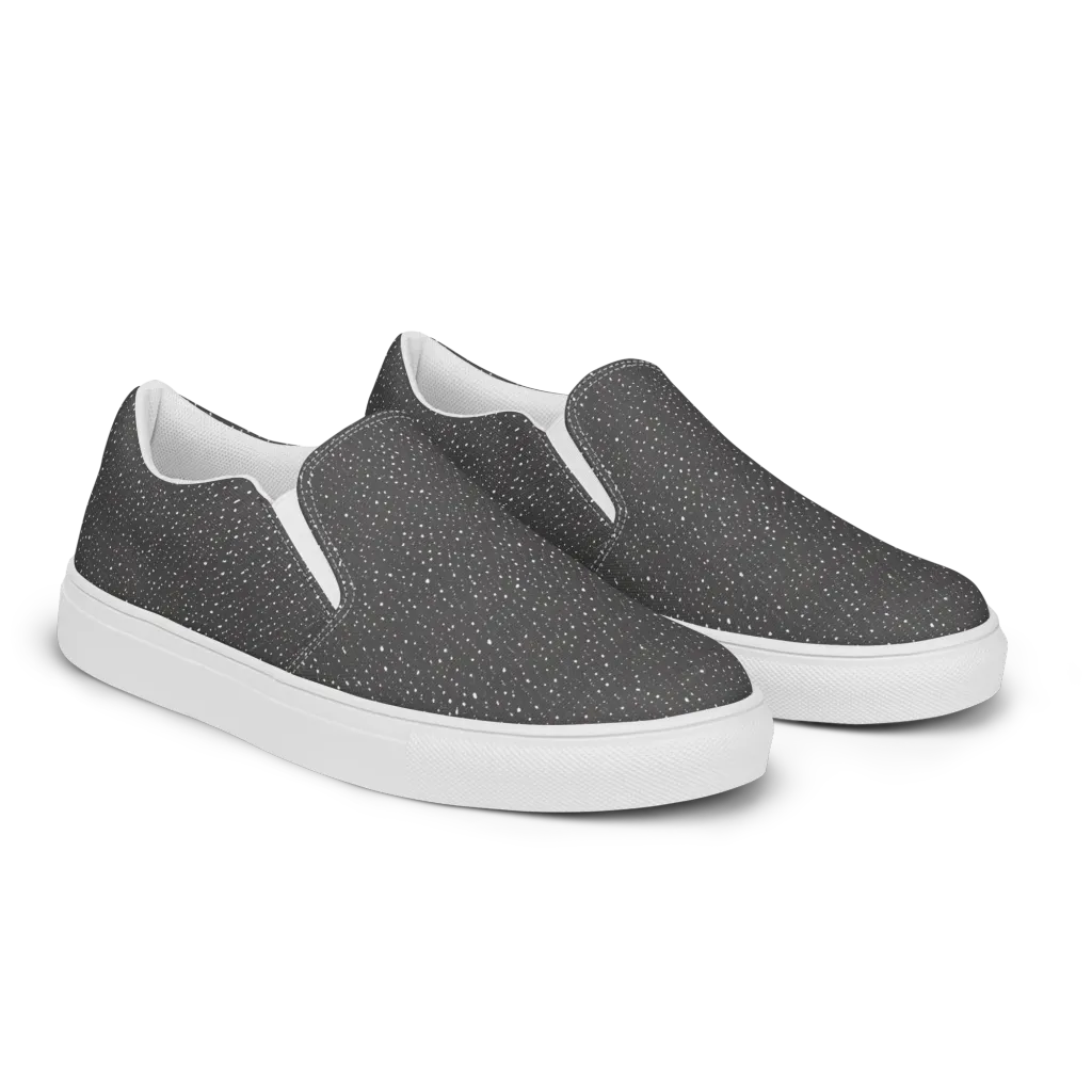 Midnight Stardust on Men's Slip-On Canvas Shoes — Right Front