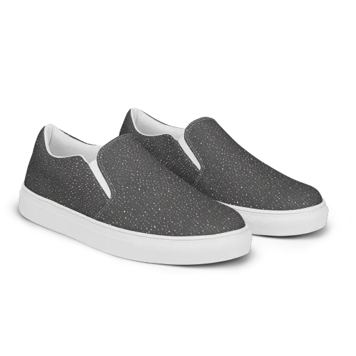 Midnight Stardust on a Men's Slip-On Canvas Shoes