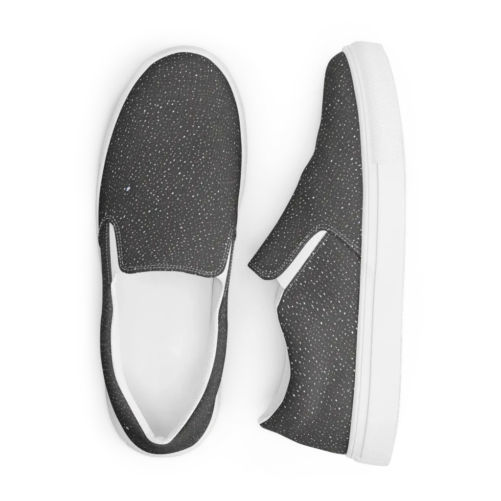 Midnight Stardust on Men's Slip-On Canvas Shoes — Front