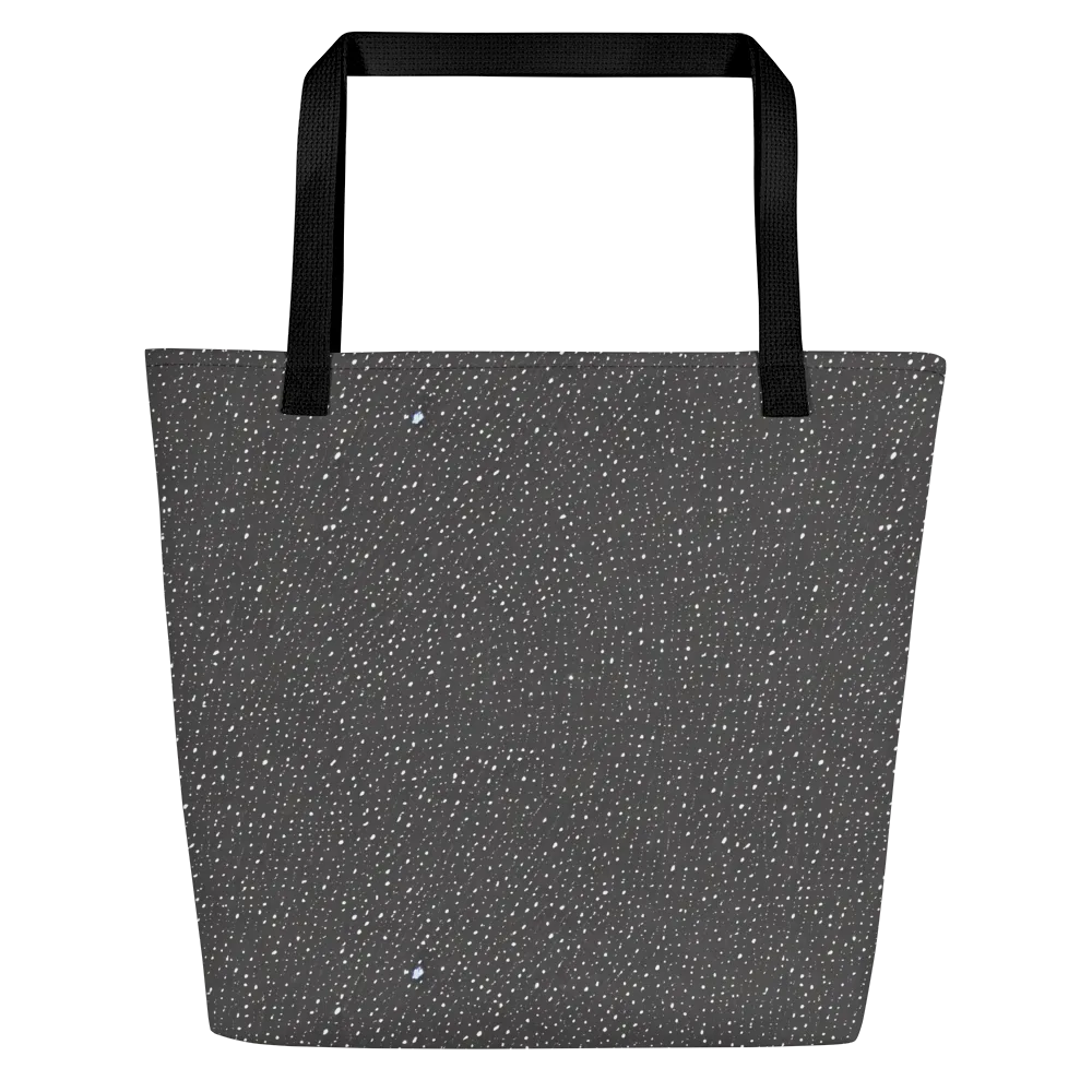Midnight Stardust on Large Tote Bag W/ Pocket — Front